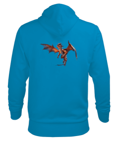 Kırmızı Ejderha Red Dragon Öfkeli Ejderha Baskılı Erkek Kapüşonlu Hoodie Sweatshirt