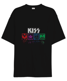 Kiss Tasarım Baskılı Oversize Unisex Tişört