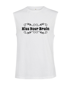 Kiss your brain öğretmen Kesik Kol Unisex Tişört
