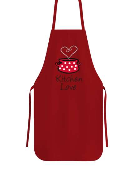 Kitchen Love - Mutfak Aşkı Kırmızı Mutfak Önlüğü