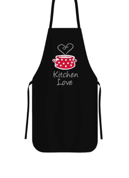 Kitchen Love - Mutfak Aşkı Siyah Mutfak Önlüğü