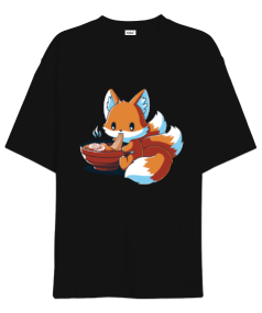 Kitsune Ramen Japan Oversize Unisex Tişört