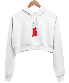 Kız 16 Kadın Crop Hoodie Kapüşonlu Sweatshirt