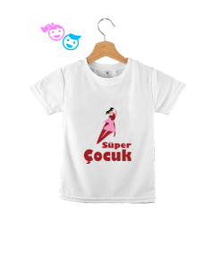 Kız çocuklar için Süper Çocuk yazısıyla kız çocuğu baskılı tişört Çocuk Unisex