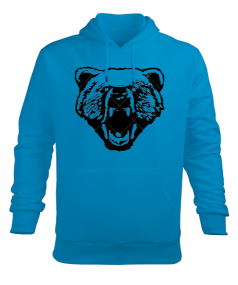 Kızgın Vahşi Ayı Bear Erkek Kapüşonlu Hoodie Sweatshirt