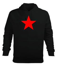 Kızıl Yıldız - OneArtTasarım Erkek Kapüşonlu Hoodie Sweatshirt