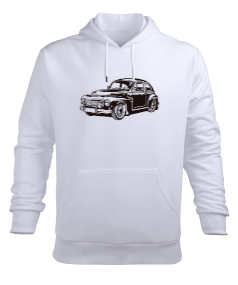 Klasik Araba Erkek Kapüşonlu Hoodie Sweatshirt