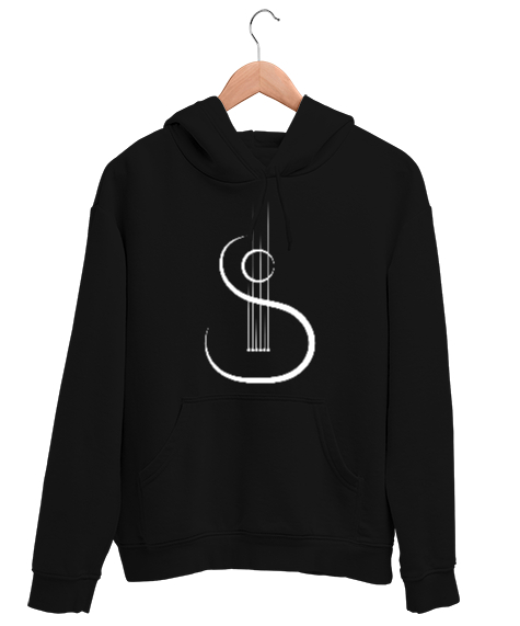 Tisho - Klasik Gitar - Müzik Siyah Unisex Kapşonlu Sweatshirt