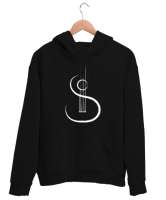 Klasik Gitar - Müzik Siyah Unisex Kapşonlu Sweatshirt - Thumbnail