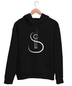 Klasik Gitar - Müzik Siyah Unisex Kapşonlu Sweatshirt