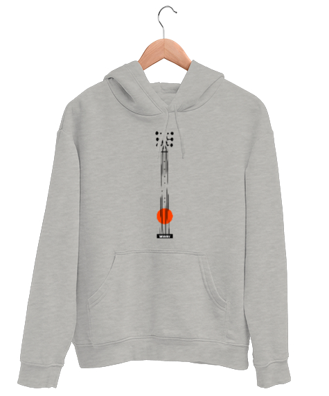 Tisho - Klasik Gitar Telleri - Müzik Gri Unisex Kapşonlu Sweatshirt