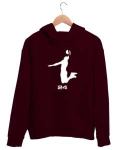 Kobe 24 Bordo Unisex Kapşonlu Sweatshirt