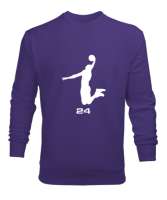 Kobe 24 Mor Erkek Sweatshirt - Thumbnail