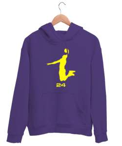 Kobe 24 Mor Unisex Kapşonlu Sweatshirt