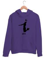 Kobe 24 Mor Unisex Kapşonlu Sweatshirt - Thumbnail