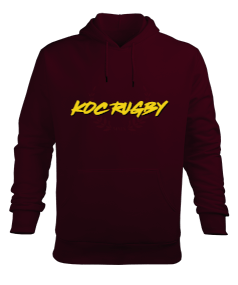 Koç Rugby Bordo Erkek Kapüşonlu Hoodie Sweatshirt