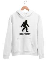 Koca Ayak - Big Foot - Yeti v2 Beyaz Unisex Kapşonlu Sweatshirt - Thumbnail