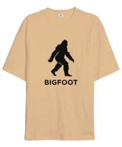 Koca Ayak - Big Foot - Yeti v2 Camel Oversize Unisex Tişört