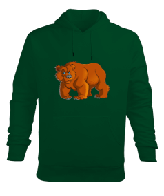 Komik güçlü ayı Erkek Kapüşonlu Hoodie Sweatshirt