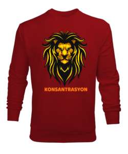 Konsantrasyon - 1 Kırmızı Erkek Sweatshirt