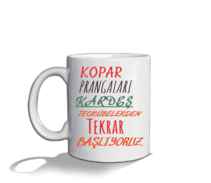 KOPAR PRANGALARI KARDEŞ Beyaz Kupa Bardak