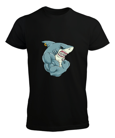Köpek balığı Siyah Erkek Tişört