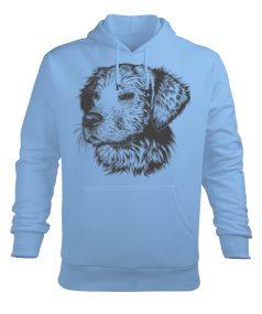 Köpek Figürlü Erkek Kapüşonlu Hoodie Sweatshirt