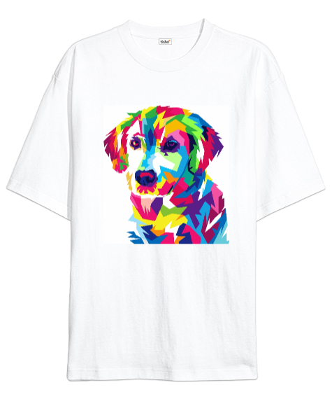 köpek the dog Beyaz Oversize Unisex Tişört