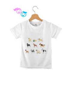 Köpekli desenli Çocuk Unisex