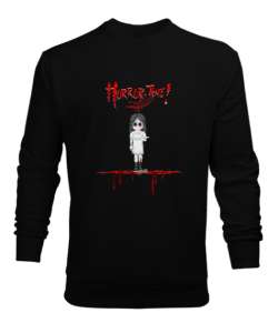 Korku Zamanı - Horror Time Siyah Erkek Sweatshirt