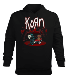 Korn Erkek Kapüşonlu Hoodie Sweatshirt