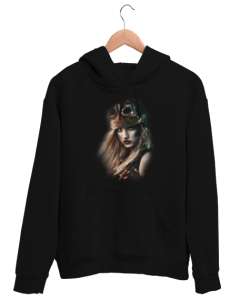 Korsan Siyah Unisex Kapşonlu Sweatshirt