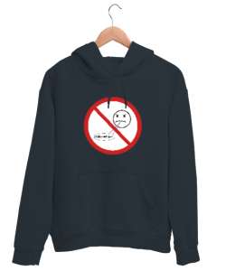 Kötü Konuşmak Yasak Füme Unisex Kapşonlu Sweatshirt