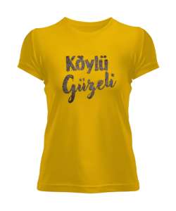 Köylü Güzeli Sarı Kadın Tişört