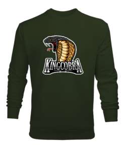 Kral Kobra - King Cobra Haki Yeşili Erkek Sweatshirt