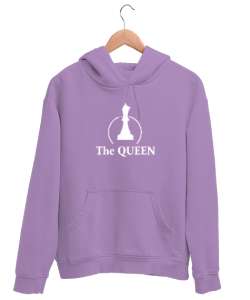 Kraliçe - The Queen - Satranç Lila Unisex Kapşonlu Sweatshirt