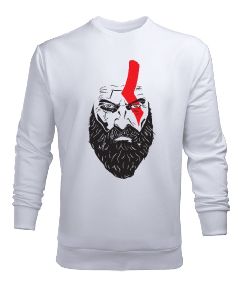 Tisho - Kratos Beyaz Erkek Sweatshirt