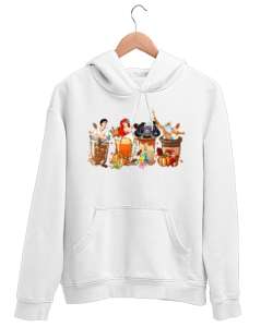 Küçük Deniz Kızı, Prenses Ariel, The Little Mermaid Beyaz Unisex Kapşonlu Sweatshirt