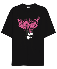 Kuromi My Melody Kawaii Harajuku Gothic Aesthetic Grunge Pastle Goth Oversize Unisex Tişört