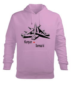 kurşun adres sormazki pembe Erkek Kapüşonlu Hoodie Sweatshirt