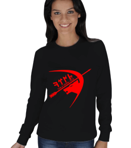 KURT BASKILI KADIN SWEATSHIRT