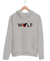 Kurt ve Hilal - Wolf Gri Unisex Kapşonlu Sweatshirt - Thumbnail