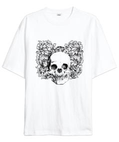 Kurukafa-Skull Baskılı Oversize Unisex Tişört