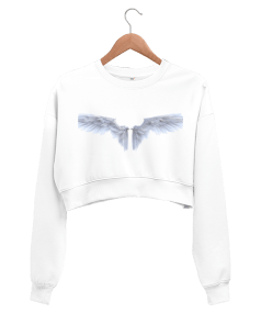 Kuş kanatlı Kadın Crop Sweatshirt