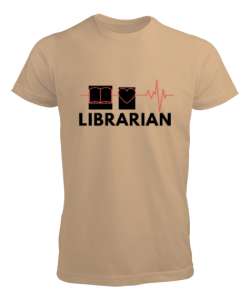 Kütüphaneci Özel Tasarım Camel Erkek Tişört