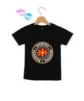 Kuzey Makedonya,Makedonya,Makedonya Bayrağı,Makedonya logosu,Macedonia flag. Siyah Çocuk Unisex - Thumbnail