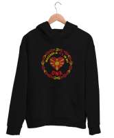 Kuzey Makedonya,Makedonya,Makedonya Bayrağı,Makedonya logosu,Macedonia flag. Siyah Unisex Kapşonlu Sweatshirt - Thumbnail