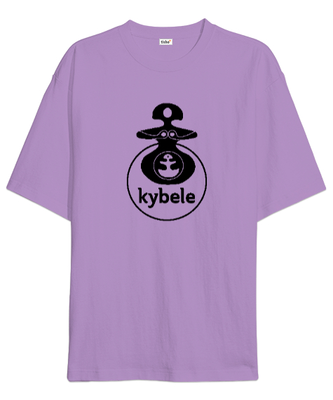 Tisho - Kybele - Kibele Tanrıça V2 Lila Oversize Unisex Tişört