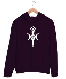 Kybele - Kibele Tanrıça V3 Koyu Mor Unisex Kapşonlu Sweatshirt