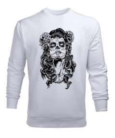 La Calavera Catrina Tasarım Baskılı Erkek Sweatshirt